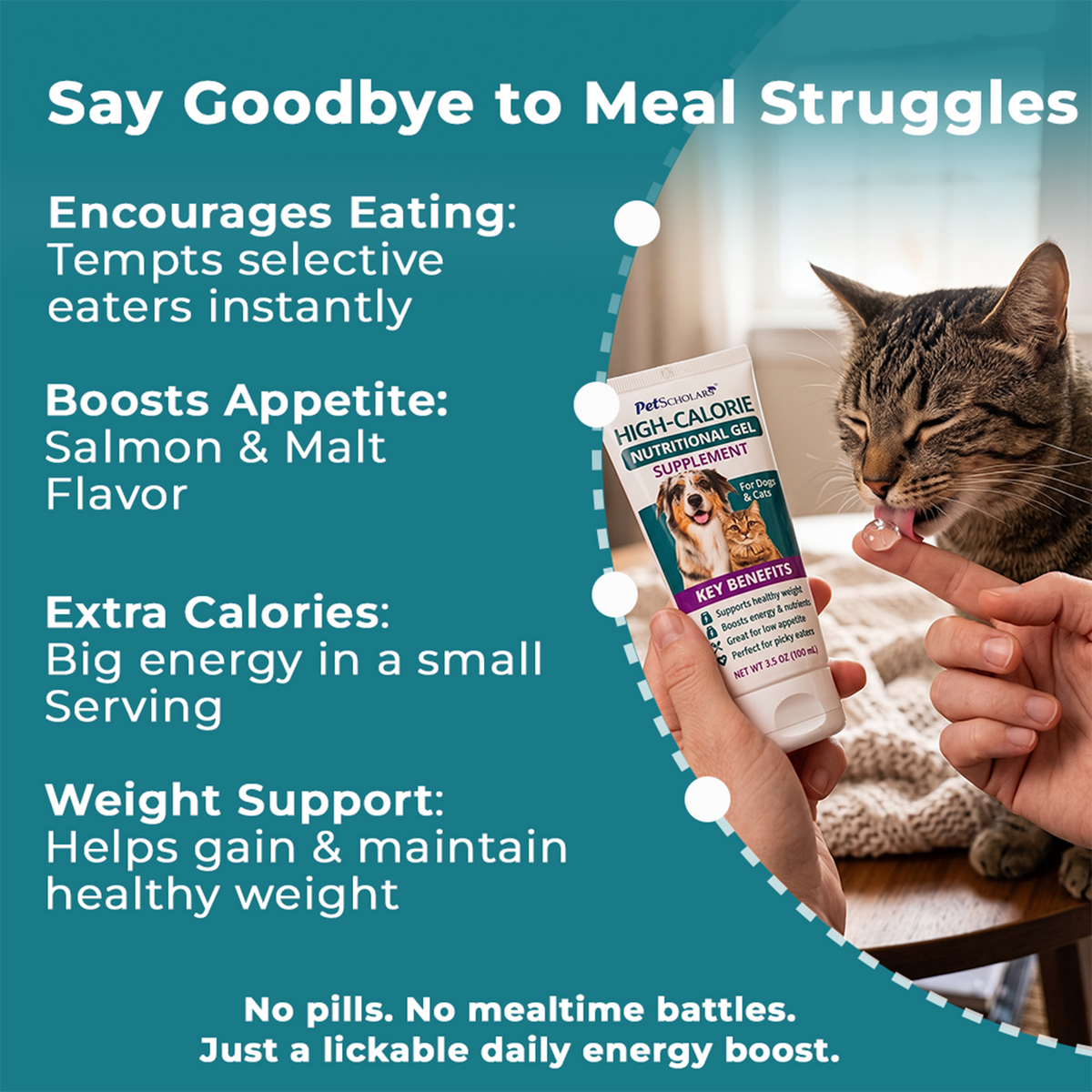 Pet Scholars High-Calorie Nutritional Gel Supplement For Dogs & Cats Benefits
