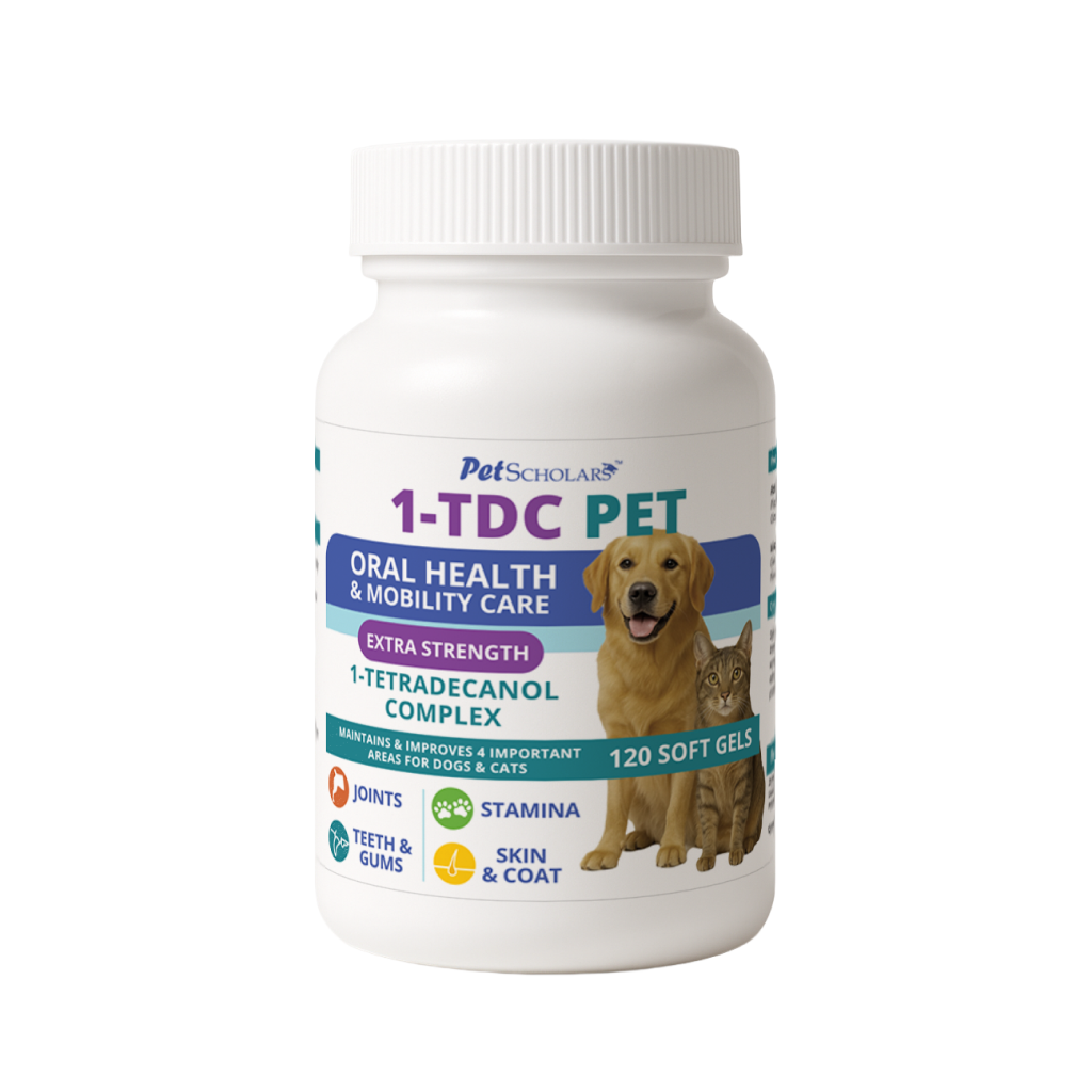 Pet Scholars 1-TDC Dental and Joint Health Softgel Supplement for Dogs and Cats - 120 soft gels - Dog & Cat Joint