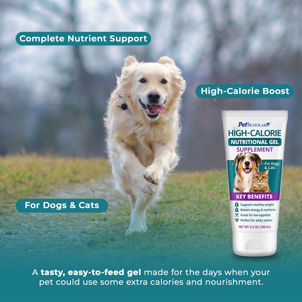 Pet Scholars High-Calorie Nutritional Gel Supplement For Dogs & Cats Type